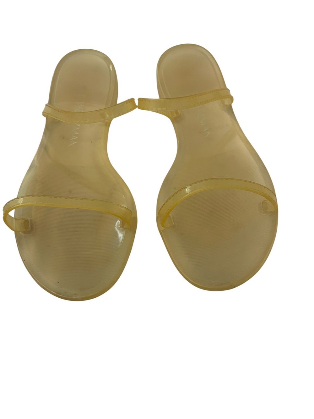 Stuart Weitzman Translucent Yellow Slide Sandals